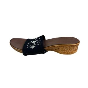 ONESOLE Black Slip-On Slide Sandals
